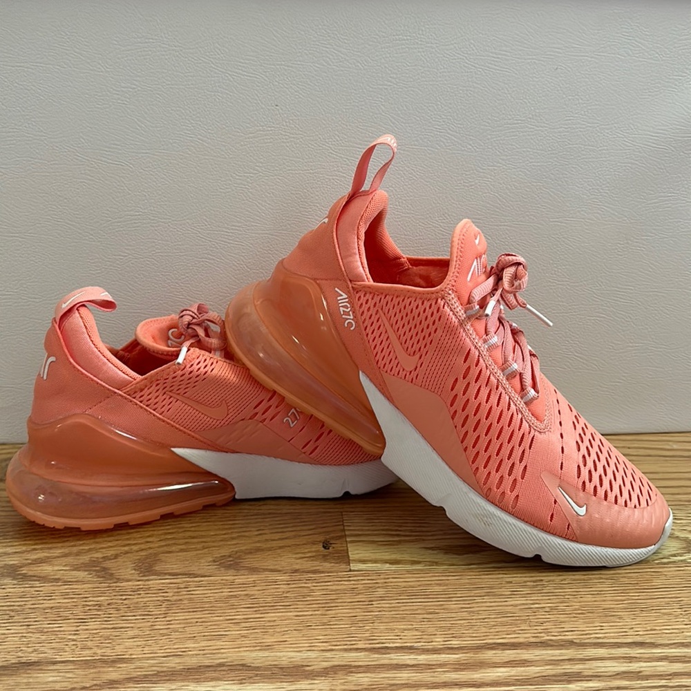coral nike airmax 270s